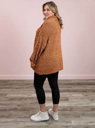 Savannah Half Zip Knit Sweater | Rust