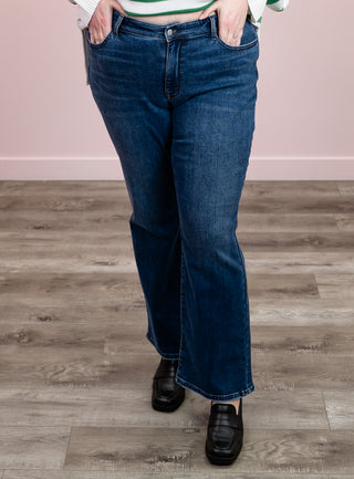 *NEW* Judy Blue | Mid Rise | Dark Wash Thermal Bootcut LONG | Brayden