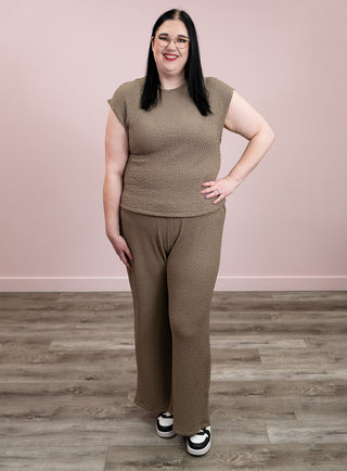 DEX | Zarina Textured Top | Taupe