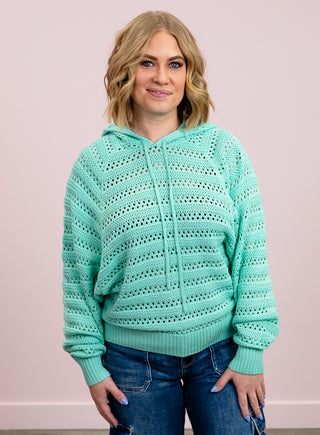 Rory Hooded Sweater | Mint