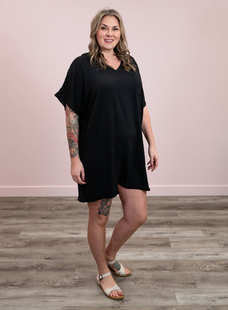 *NEW* Mandie T-Shirt Pocket Dress | Black