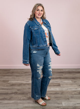 Judy Blue | Classic Vintage Wash Denim Jacket | Jacob