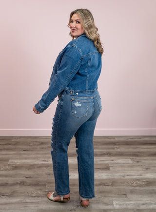 Judy Blue | Classic Vintage Wash Denim Jacket | Jacob