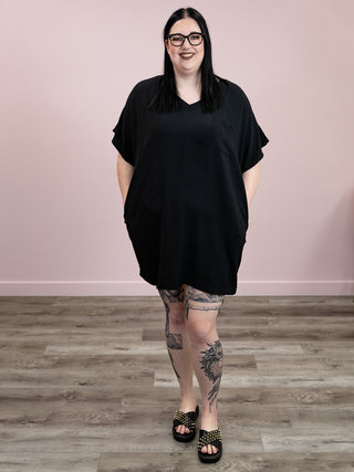 *NEW* Mandie T-Shirt Pocket Dress | Black