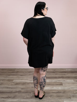 *NEW* Mandie T-Shirt Pocket Dress | Black