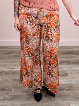 *NEW* DEX | Easy Elegance Wide Leg Flowy Pant | Medallion Floral