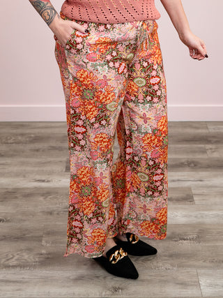 *NEW* DEX | Easy Elegance Wide Leg Flowy Pant | Medallion Floral