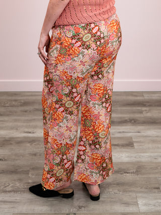 *NEW* DEX | Easy Elegance Wide Leg Flowy Pant | Medallion Floral