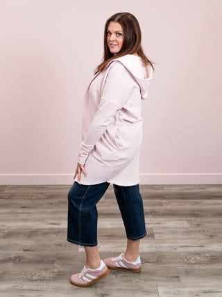 Longline Hooded Cardigan | Lilac