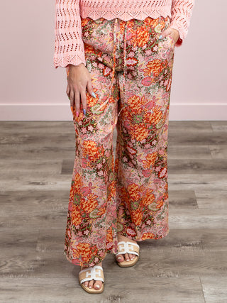 *NEW* DEX | Easy Elegance Wide Leg Flowy Pant | Medallion Floral