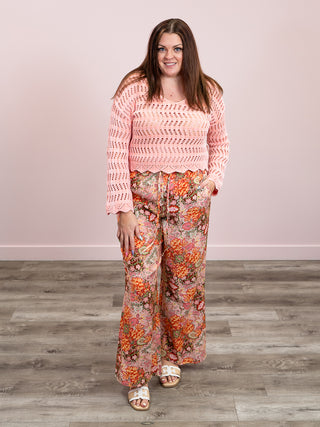 *NEW* DEX | Easy Elegance Wide Leg Flowy Pant | Medallion Floral