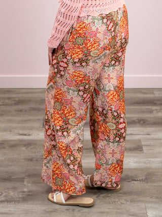 *NEW* DEX | Easy Elegance Wide Leg Flowy Pant | Medallion Floral