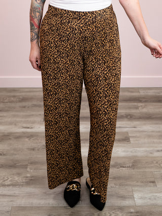 *NEW* DEX | Dynamic Pleated Wide Leg Pant | Mini Leopard