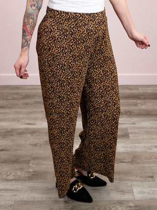 *NEW* DEX | Dynamic Pleated Wide Leg Pant | Mini Leopard