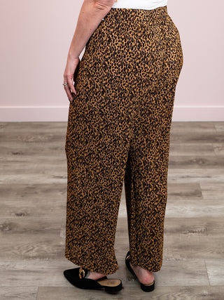 *NEW* DEX | Dynamic Pleated Wide Leg Pant | Mini Leopard