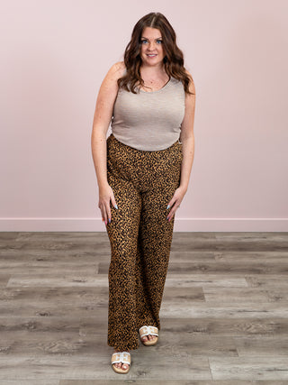 *NEW* DEX | Dynamic Pleated Wide Leg Pant | Mini Leopard