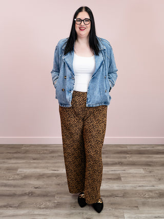 *NEW* DEX | Dynamic Pleated Wide Leg Pant | Mini Leopard