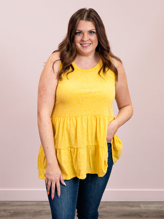 *NEW* Golden Dream Babydoll Tank | Yellow