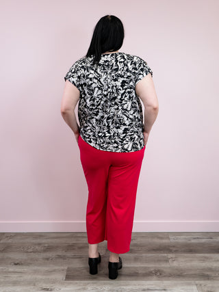 *FINAL SALE* Kerry Cropped Work Pant | Fuchsia