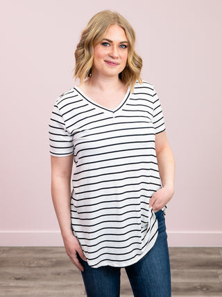 *NEW* Sawyer Striped Top | Black