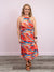 DEX | Savannah Halter Midi Dress | Tropical Sunset