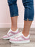 Rexy Sneakers Rhinestone | Pink & White