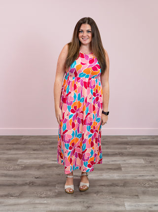 *FINAL SALE* Alexandria Floral Maxi Dress | Fuchsia Multi