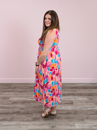 *FINAL SALE* Alexandria Floral Maxi Dress | Fuchsia Multi