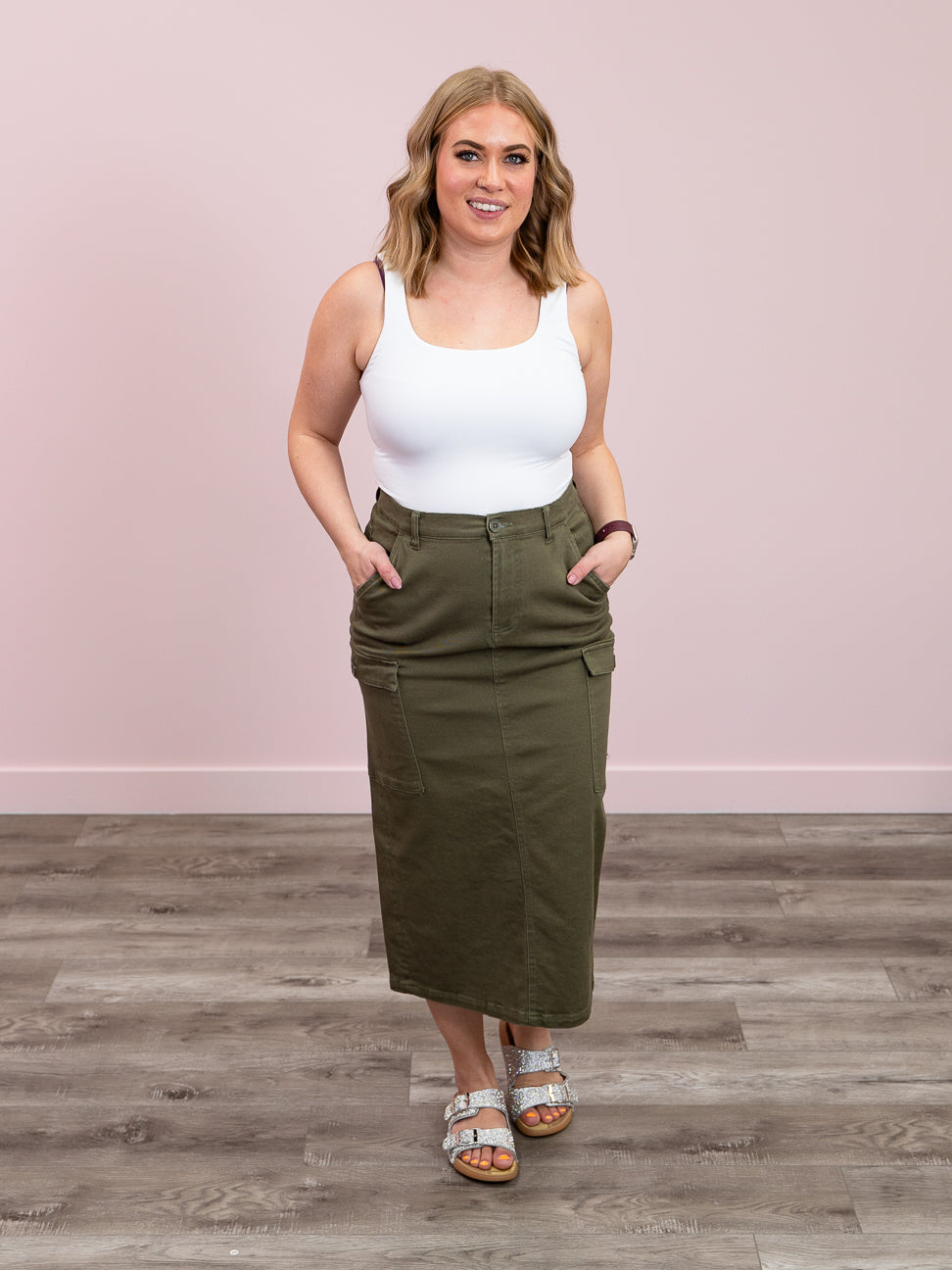 DEX | Jarrah Khaki Skirt | Khaki Wash