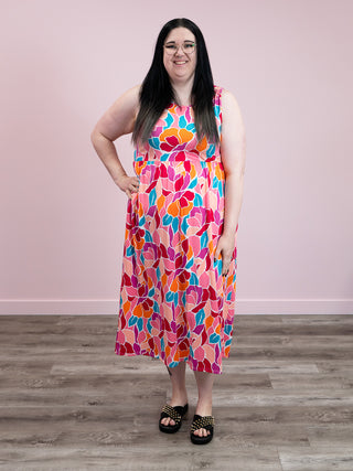 *FINAL SALE* Alexandria Floral Maxi Dress | Fuchsia Multi