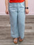 DEX | Zara Wide Leg Cropped Pant | Light Blue Wash