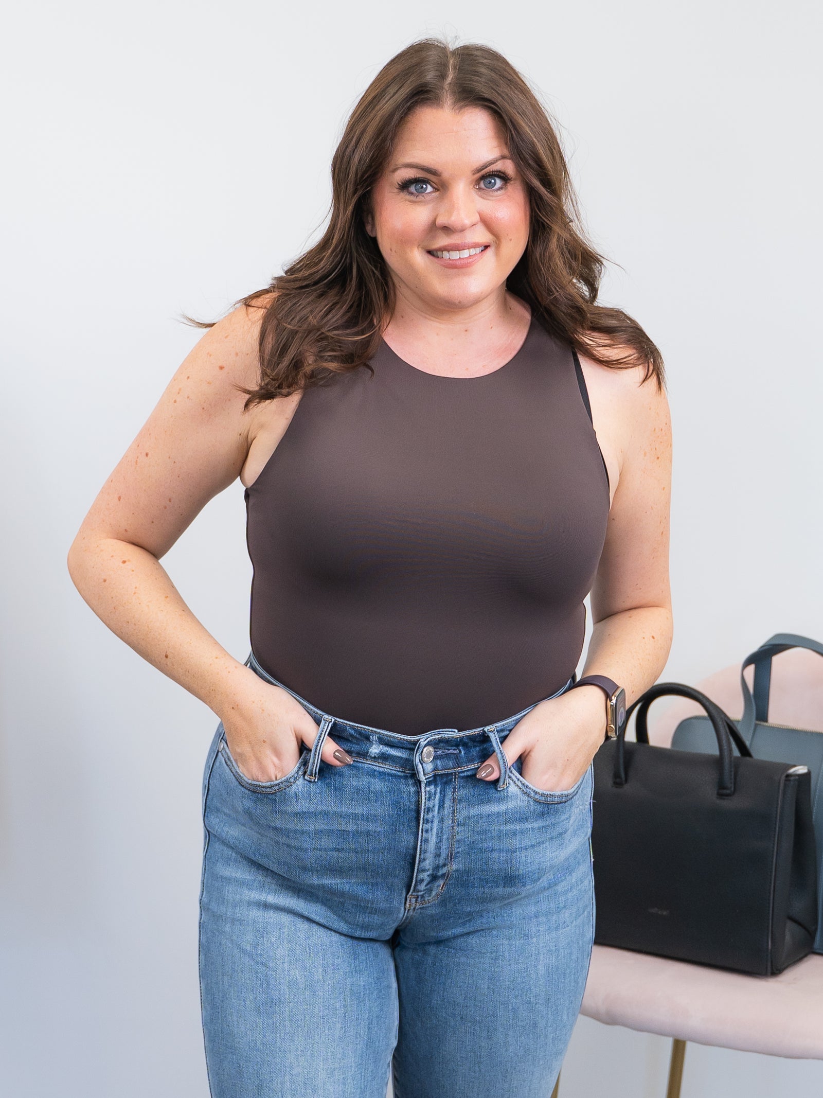  LEWGEL Bodysuit for Women Plunging Neck Slim Fit Tank Bodysuit  Tops Bodysuit (Color : Black, Size : X-Small) : Clothing, Shoes & Jewelry