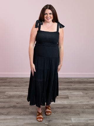 *FINAL SALE* Alina Basic Smocked Maxi Dress | Black