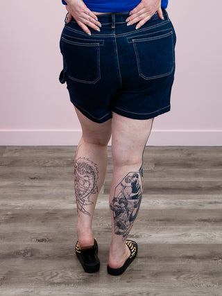 *FINAL SALE* Judy Blue | Mid Rise | Dark Wash Carpenter Shorts | Stellan