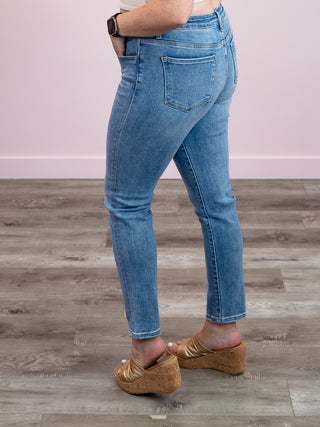 *FINAL SALE* Risen Jeans | Mid Rise | Mid Wash Relaxed Skinny | Murray