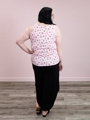 Rosie Pocket Tank | Pink Floral