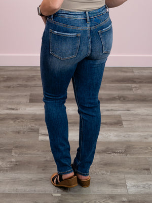 Risen Jeans | Mid Rise | Dark Wash Skinny | Nicholas