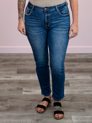 Risen Jeans | Mid Rise | Dark Wash Skinny | Nicholas