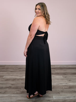 *FINAL SALE* Asha Knotted Cami Maxi Dress | Black