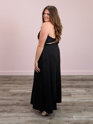 *FINAL SALE* Asha Knotted Cami Maxi Dress | Black