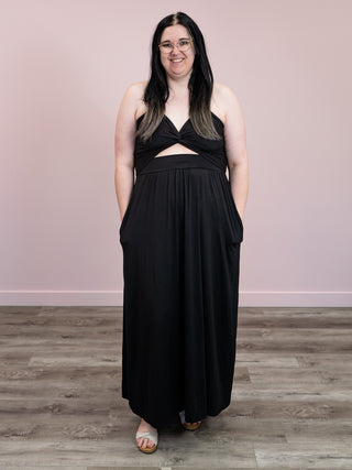 *FINAL SALE* Asha Knotted Cami Maxi Dress | Black