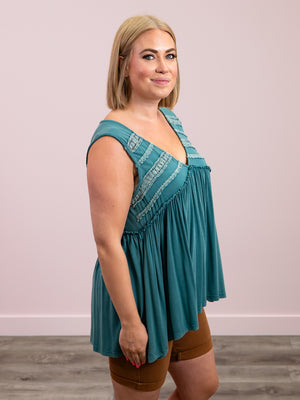 Prairie V Neck Babydoll | Evergreen