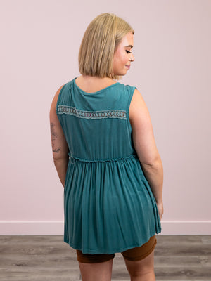 Prairie V Neck Babydoll | Evergreen