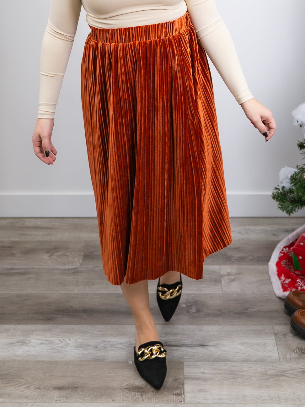 Midi skirt outlet rust