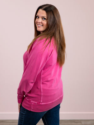 Bad Habits Pullover | Hot Pink