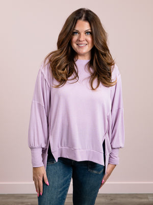 Minerva Oversized Long Sleeve | Orchid