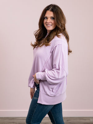 Minerva Oversized Long Sleeve | Orchid