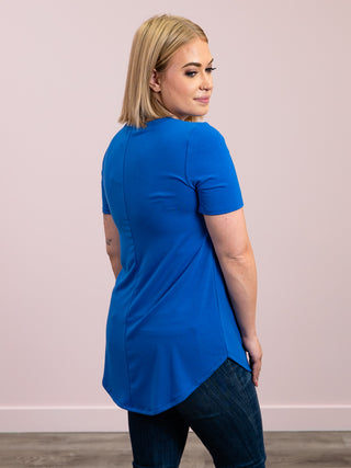 Sally Short Sleeve Top | Classic Blue