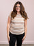 Shannon Short Sleeve Sweater Top | Taupe