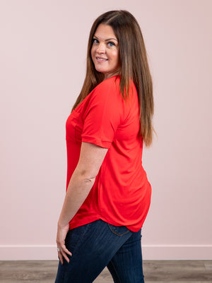 Celeste Basic Tee | Red